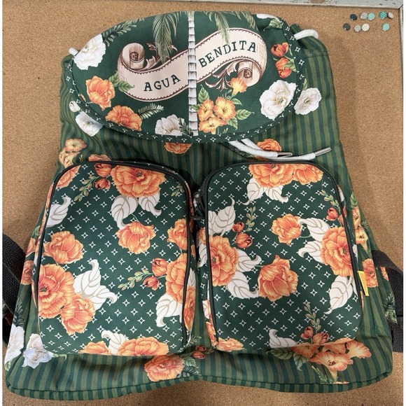 Agua Bendita‎ Pea Backpack Green NWOT
